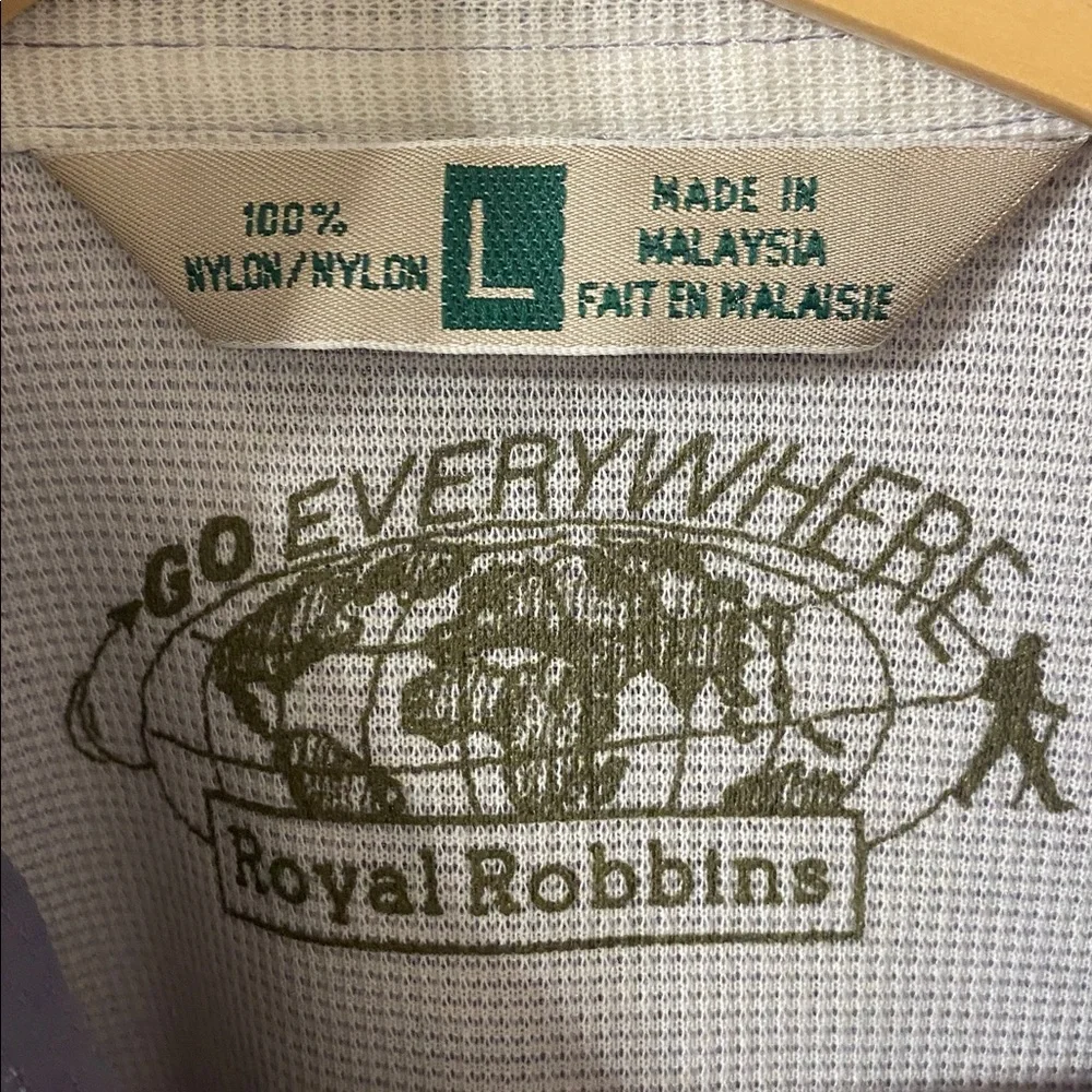 Royal Robbins Women Purple Button Down Shirt Size L 100% Nylon Go Everywhere - Picture 4 of 7